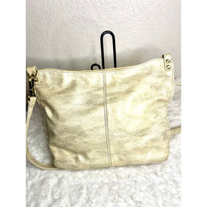 HOBO Pier pearled silver leather shoulder bag crossbody ohandbag purse